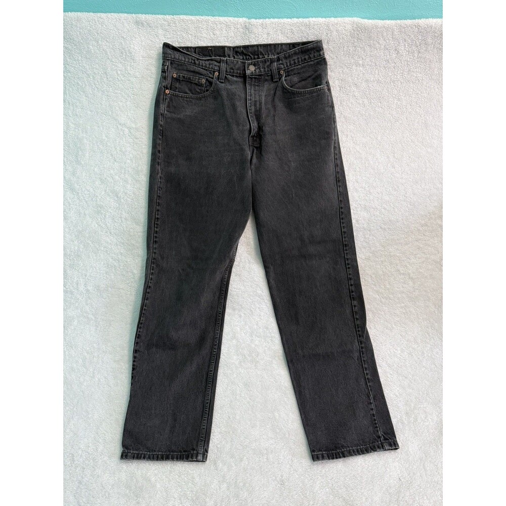 Levi's 550 Men's Black Jeans W36 L34 1990s Made in Canada faded patina